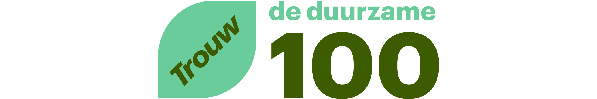 Colourful logo of a Dutch sustainability competition called Duurzame 100